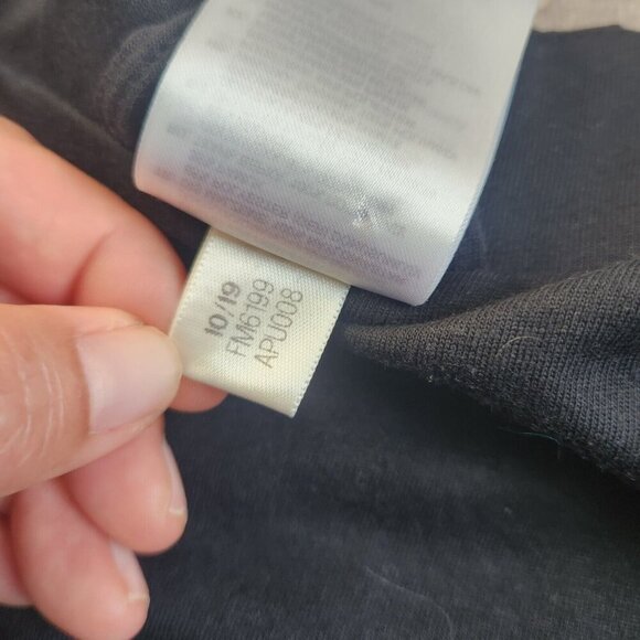 Adidas Womens Black Full-Zip Sport Track Jacket All-Over Logo & Elastic Hem M - Picture 15 of 16